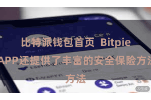 比特派钱包首页  Bitpie APP还提供了丰富的安全保险方法