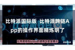 比特派国际版  比特派跨链App的操作界面精炼明了